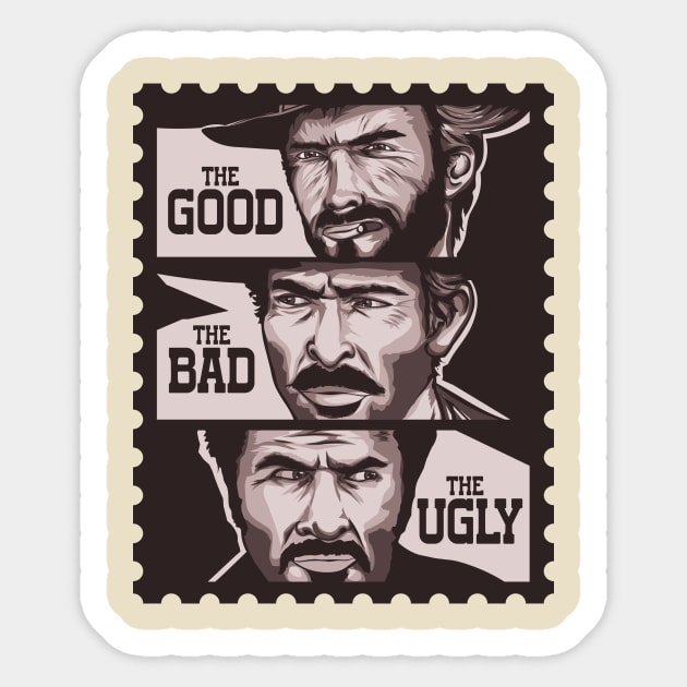 The Good The Bad and The Ugly Sticker by Stamp